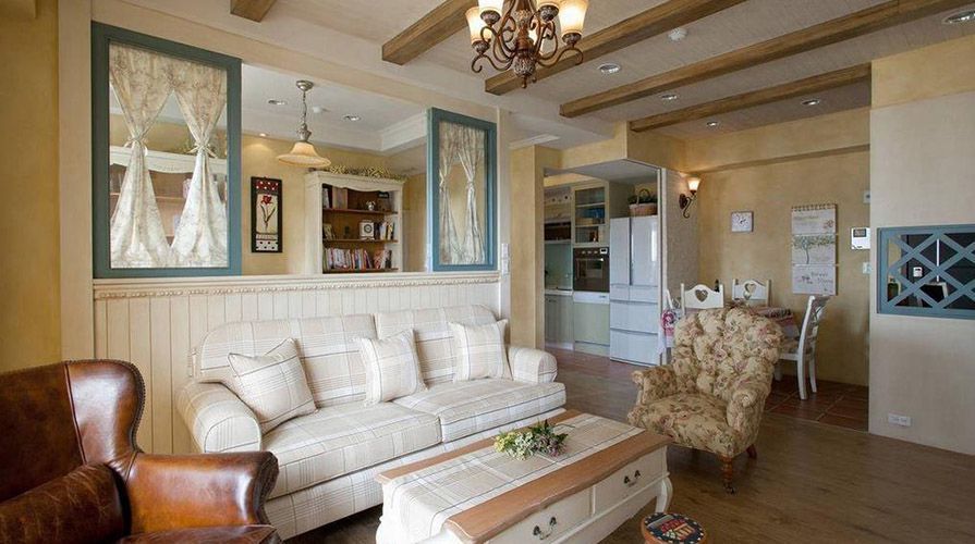 北京裝修案例83方美式鄉(xiāng)村兩居